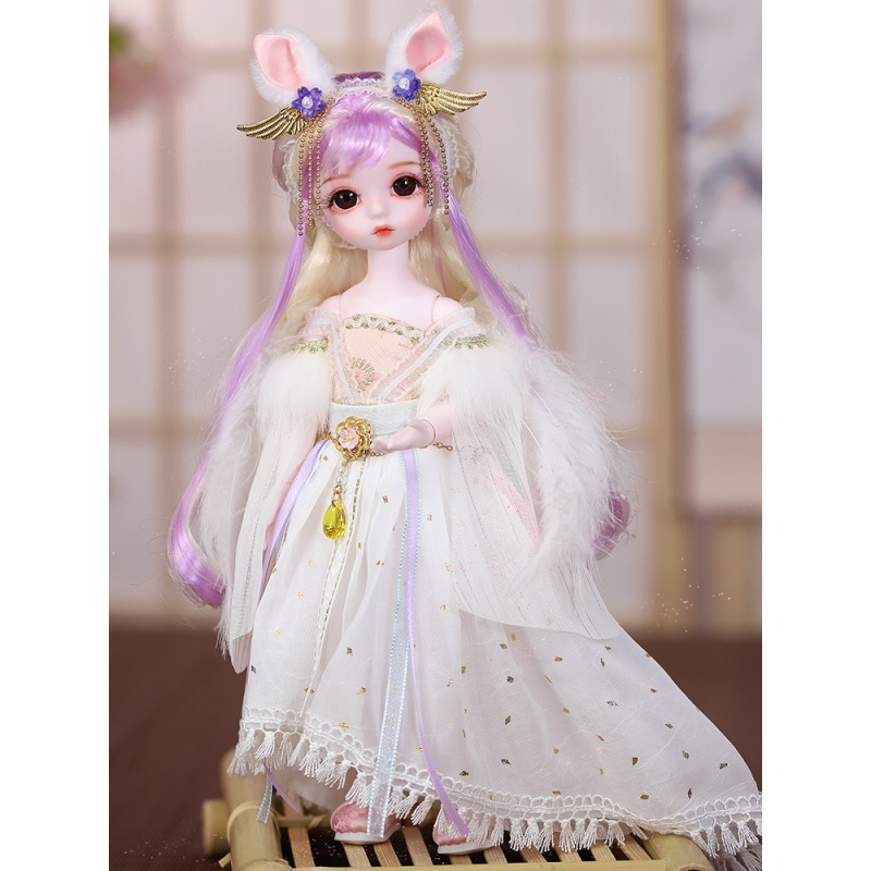 德必胜娃娃小天使娃娃28cm女娃古风古装娃娃bjd 桃源仙境-海棠 28cm小