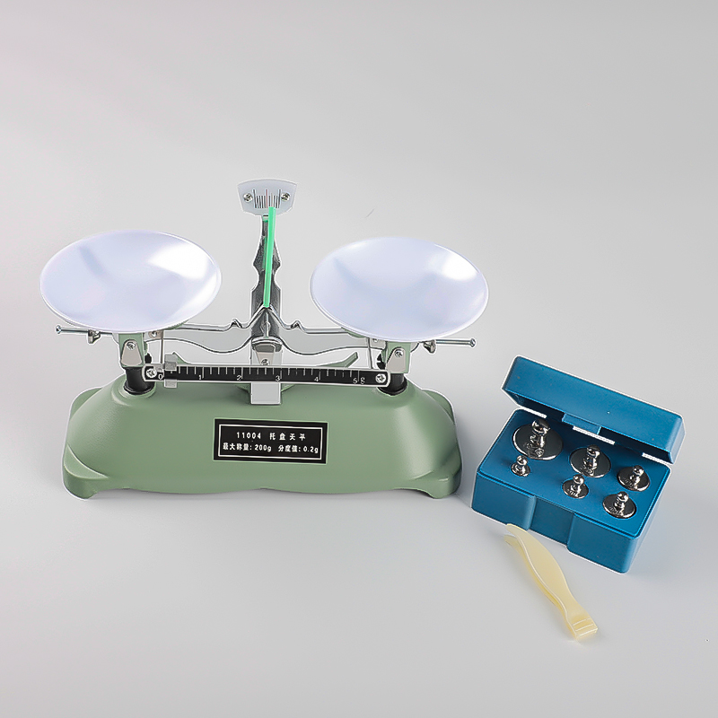 惠泰诚 天平秤 初中物理化学实验教学教具 机械托盘天平含砝码 托盘