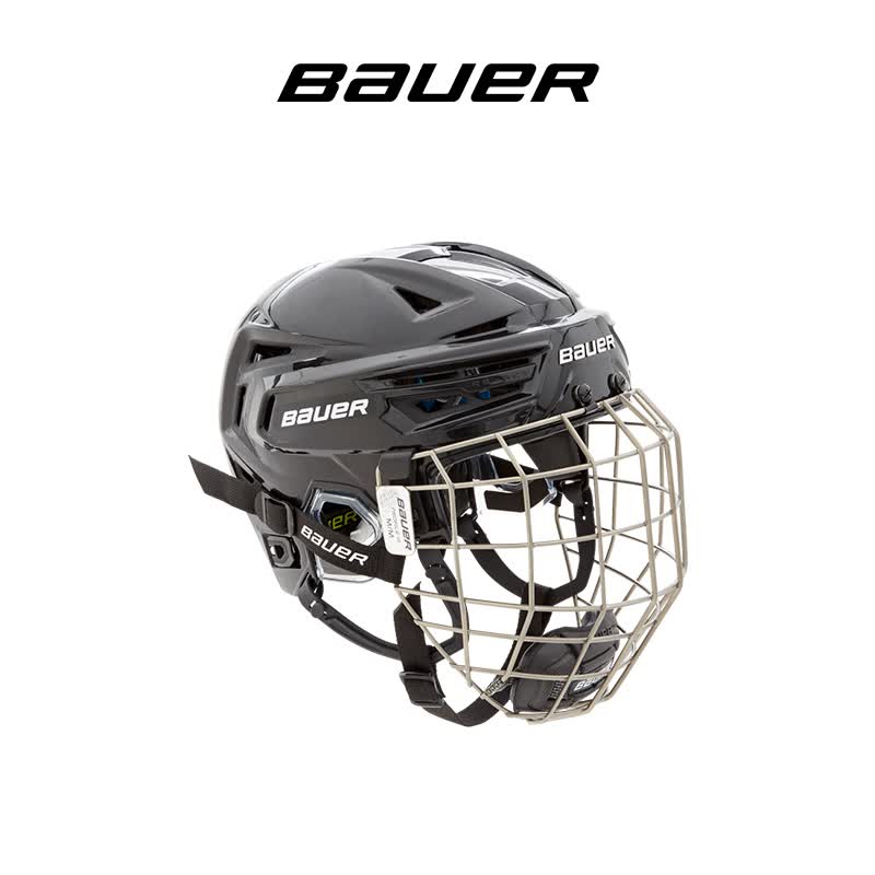 bauer趵迩 re-akt 150 冰球头盔 带面罩 冰球运动装备护具 黑色-s