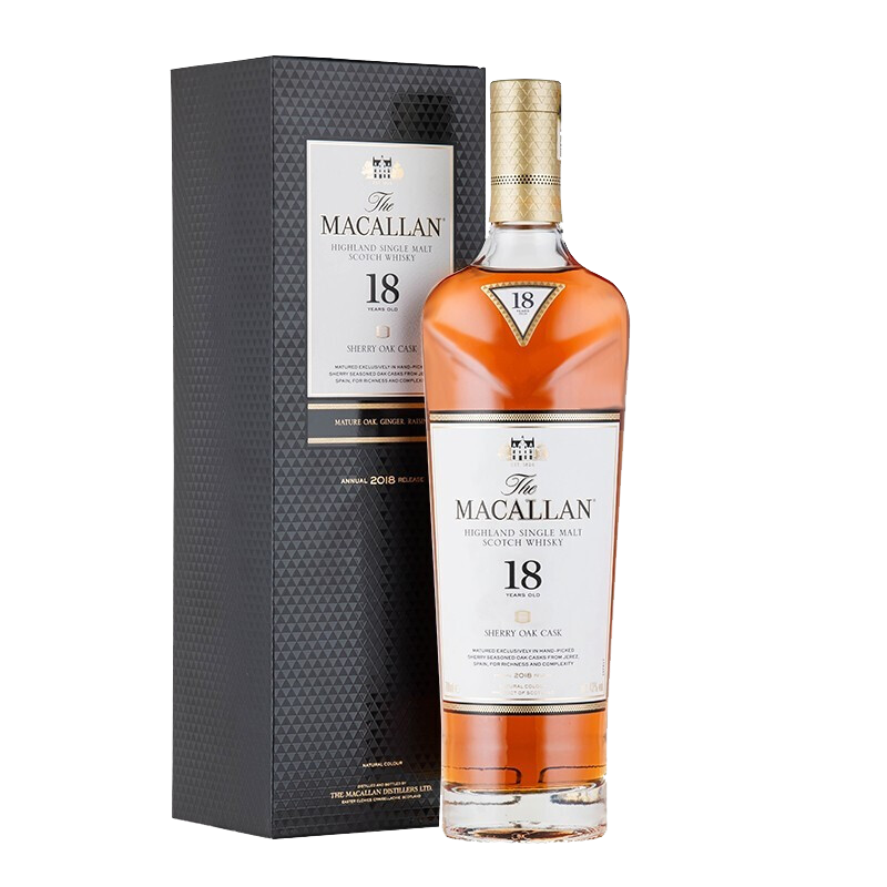 麦卡伦（MACALLAN）MACALLAN麦卡伦单一麦芽苏格兰威士忌斯佩塞雪莉桶单桶进口洋酒 麦卡伦18年单桶雪莉桶 700mL 1瓶