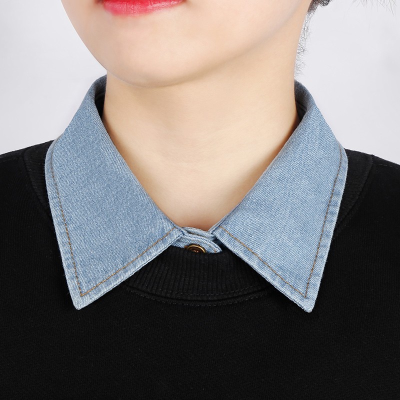 IFSONG美宋蓝色牛仔衬衫假领子女百搭假领高端衫衣领口装饰秋冬配毛衣多功能假衣领 牛仔蓝 均码 (建议80-130斤)高性价比高么？