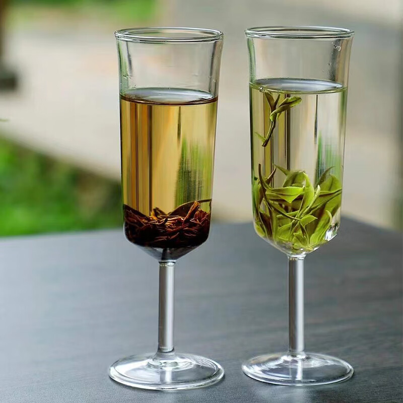 膳魔方茶艺品鉴杯创意绿茶杯玻璃高脚杯泡茶器品茗杯茶道闻香杯异形