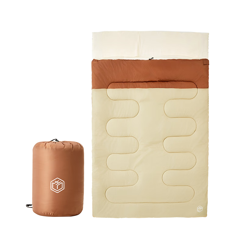 ���ڲ��������������ŷ�ʽ˫��˯�� ����¶Ӫ�����������¼Ӻ�ů���� ǳɳɫ2.0kg