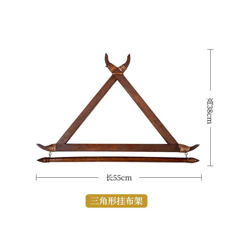 泰式手工刺绣布艺挂旗墙上装饰品餐厅卧室墙上挂毯壁饰 三角形挂布架