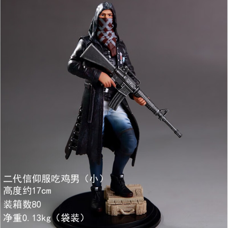 和平精英动漫头像拿枪,和平精英身法头像图片 版人物模型摆件游戏吃鸡公仔和平精英 信仰服男(袋装) 现货版(送枪锅)