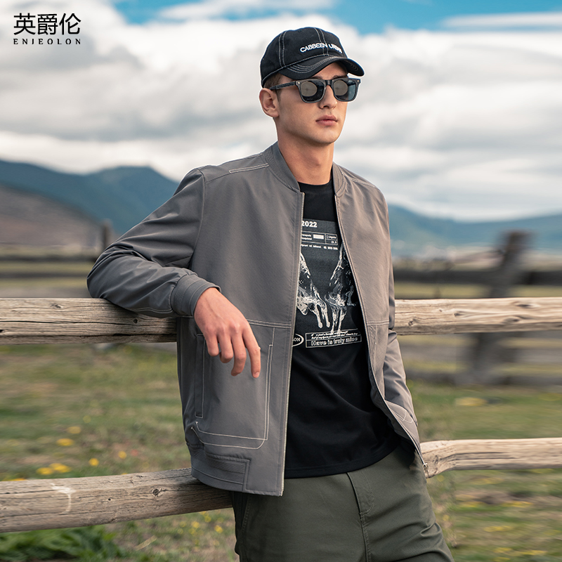 Ӣ���ף�Enjeolon�����а��������Ա�п���ʿ�״������޼Ӻ���ײɫ�����������³� ���ɫ L  (�Ƽ�120-135��) 88Ԫ