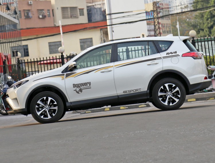 雷静 适用于荣放rav4车身彩条 车贴个性rav4腰线拉花 改装贴纸 款式1