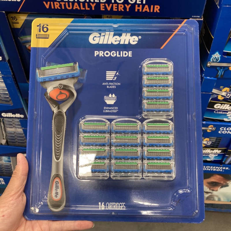 美国代购 gillette吉列fusion proglide替换5层刀片替换16个装