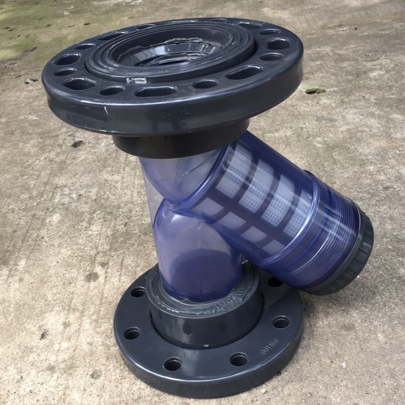 中掌柜upvc法兰式过滤器 y型过滤器 管道过滤器 pvc过滤器y型过滤器