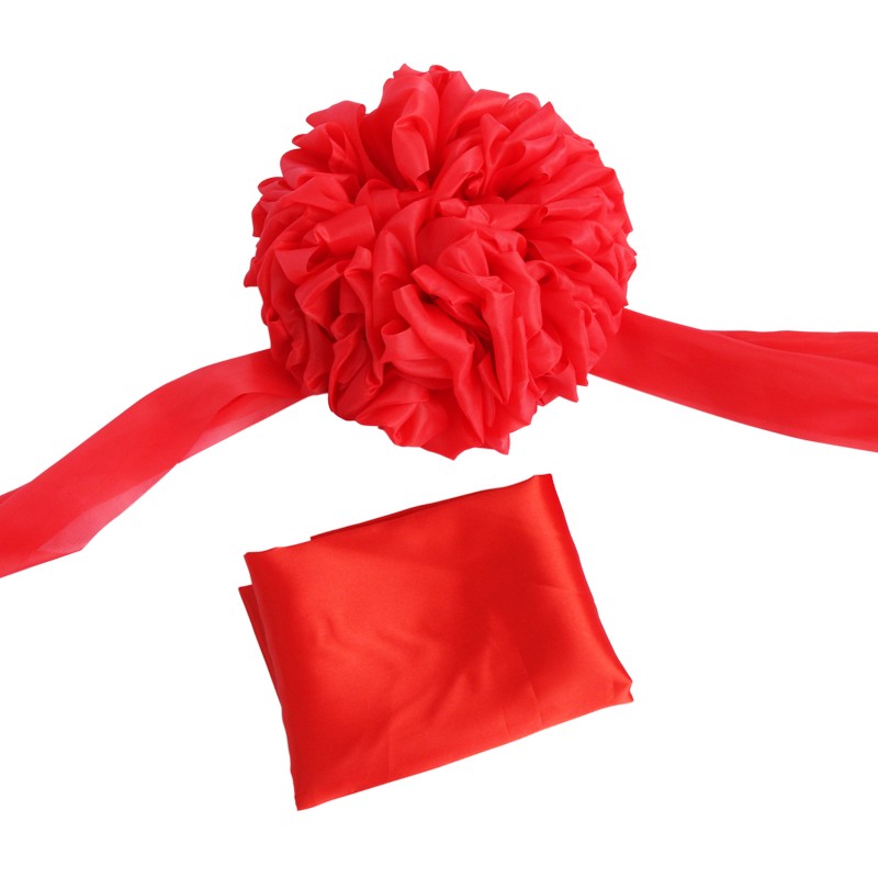 流莺 大红花球剪彩花球表彰颁奖新开业庆典用品剪刀托盘开张仪式剪彩