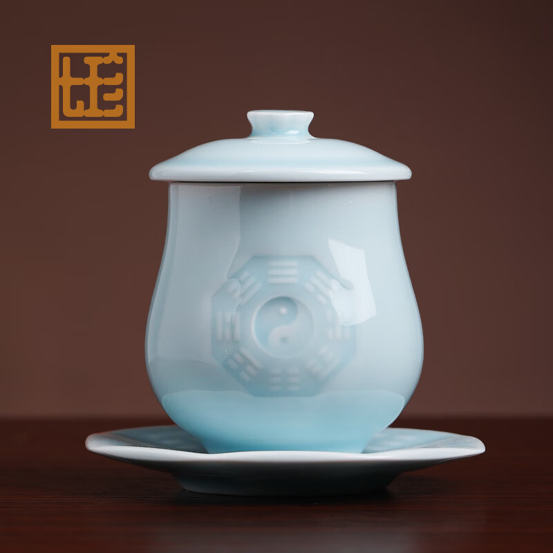七珍 陶瓷太极圣水杯供杯供水杯净水杯果盘花瓶道家供奉神像用品 d66