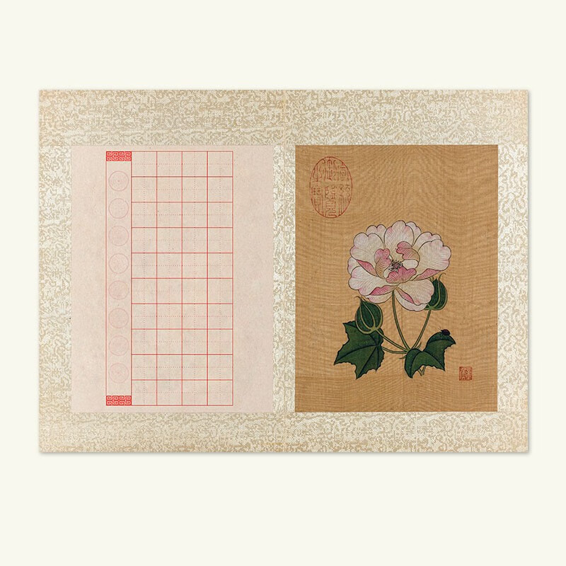 兰衍 60字硬笔书法作品纸 古典风格小学生比赛专用纸创作纸 款式1 田字格60格 40张