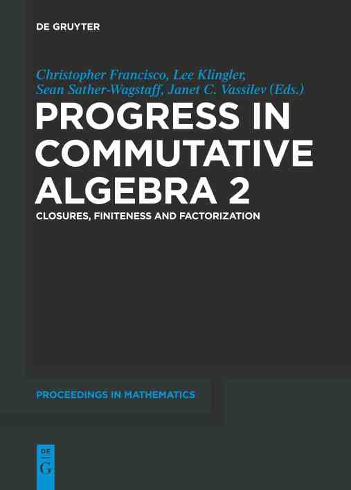 预售 按需印刷 progress in commutative algebra 2