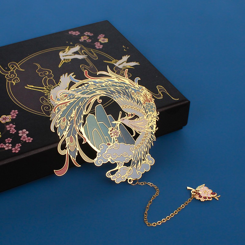 创意古典中国风精美可爱文艺青年吊坠挂件节 粉色 九尾天狐礼盒礼袋