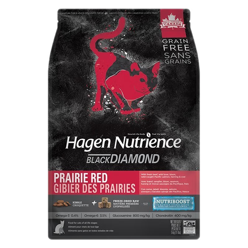 Hagen Nutrience进口纽翠斯猫粮猫干粮黑钻系列红肉猫粮增肥发腮通用猫干粮 纽翠斯黑钻鸡肉11磅/5kg