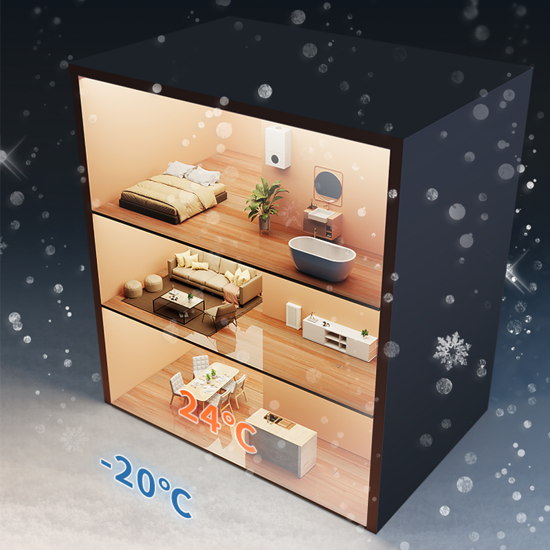 奥克斯(AUX) 燃气壁挂炉天然气供暖炉家用燃气热水器地暖暖气片采暖热水炉恒温ECO节能供暖洗浴两用 20KW 采暖洗浴两用 ≤120㎡ 天然气12T