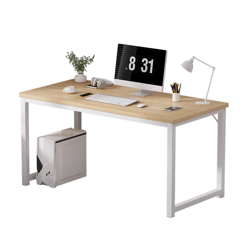 工来工往电脑桌台式办公书桌桌子现代简约卧室书房学生学习写字桌 樱风色120cm