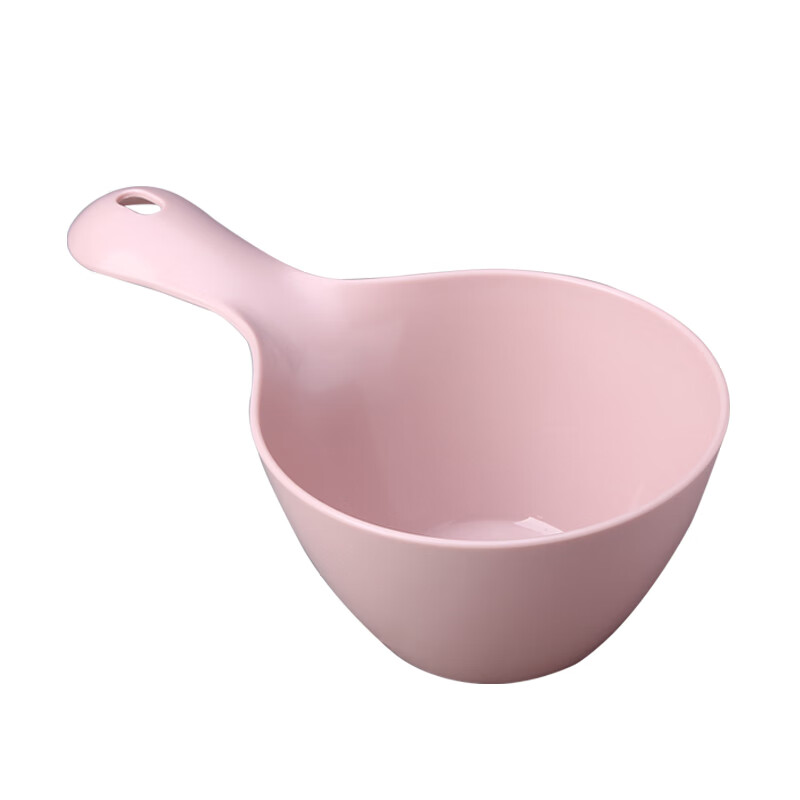 家用长柄水瓢厨房水漂水勺塑料舀水勺摇水勺子水舀子水飘洗头洗澡 北欧粉 宽柄加厚款