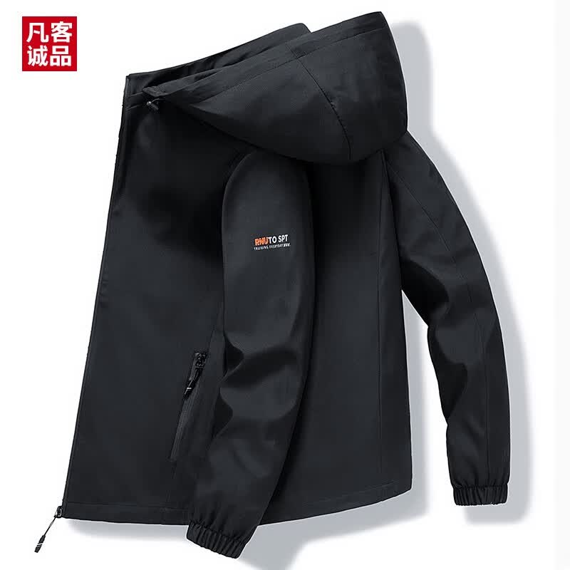 凡客诚品春秋季新款连帽夹克青年学生印花时尚外套 2362黑色 2XL体重130-145斤使用感如何?
