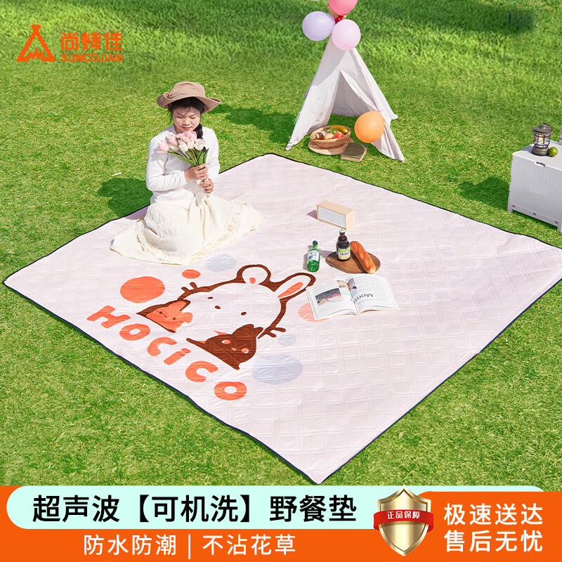 尚烤佳（Suncojia）野餐垫 加厚加大野餐垫 防水防潮帐篷垫子 沙滩垫  2*2米打地铺