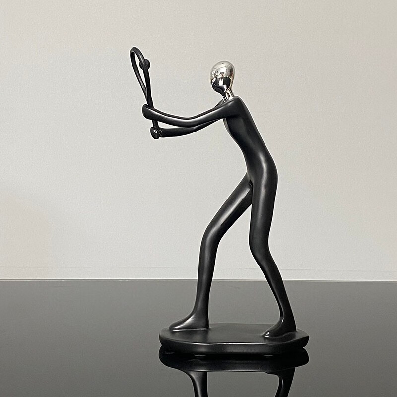 千现极简家居客厅抽象运动人物装饰品摆件电视柜酒柜软装艺术品北欧风