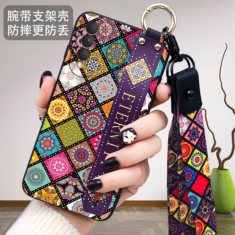 饰卓华为智选NZONE S7 Pro手机壳s7pro十全包nzones7pro+保护套软壳斜跨挂绳女 nzones7pro-炫彩方格