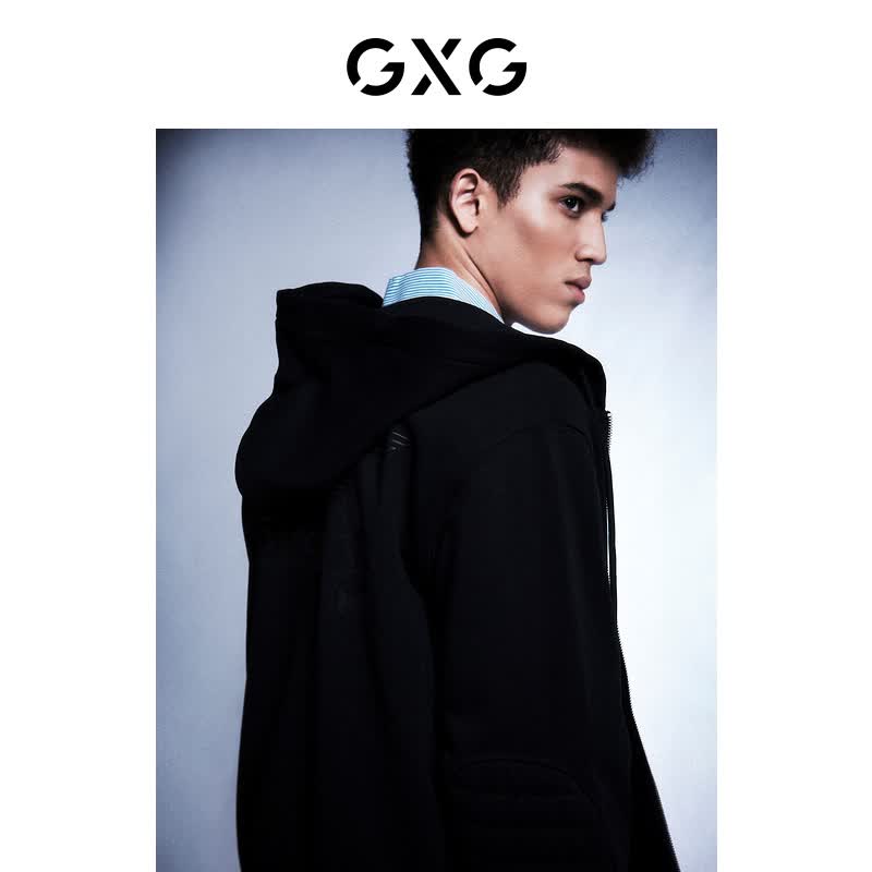 GXG男装【X-LAB】21年秋季商场同款032c联名潮流连帽拉链卫衣易穿搭 黑色 165/S使用感如何?