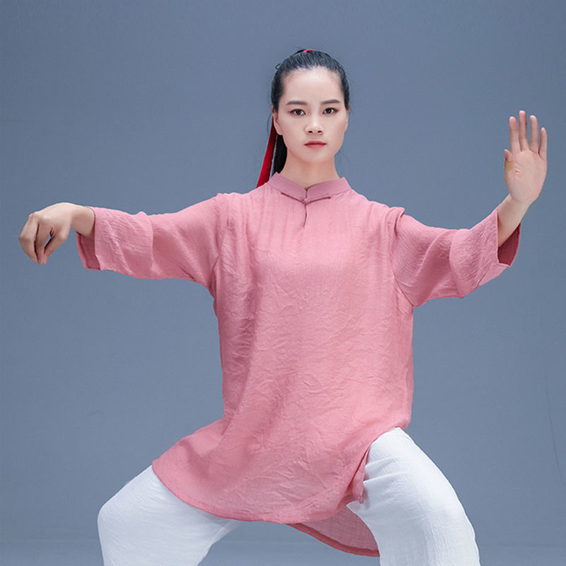 陈家沟同款太极服女新款飘逸夏季改良太极拳练功服薄款时尚修身款