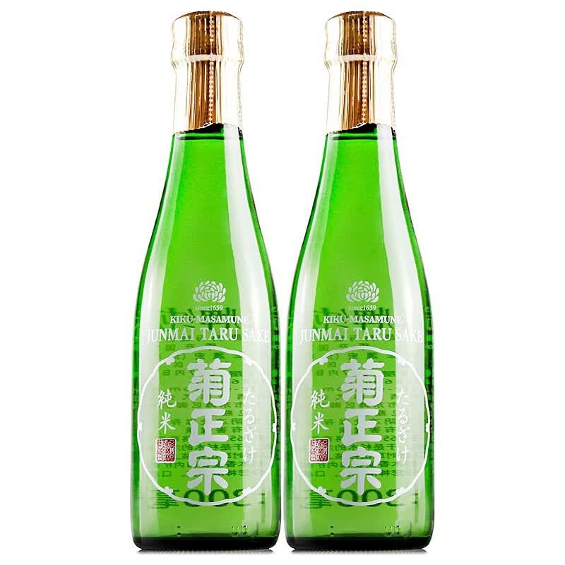菊正宗清酒冷酒日本原装进口洋酒日本酒米酒樽酒纯米酿造 300ml*2