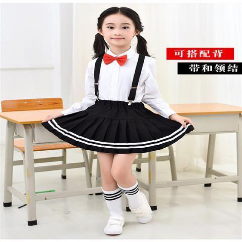 楔木杳新款女童jk女大童裙子9岁小学生春10儿童短裙校服学院风套装