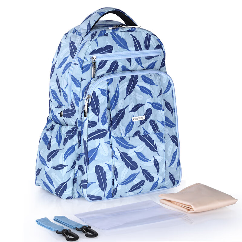 茵秀丽(insular)多功能大容量妈咪包背包防水双肩待产包母婴外出包