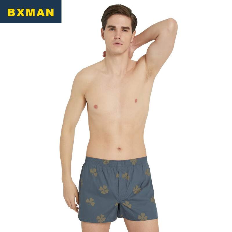 BXMAN���޿���ʿ�ڿ������ƽ�ǿ㴿����֯�����̿���˯�� CB289��Ҷ�� 1�� L