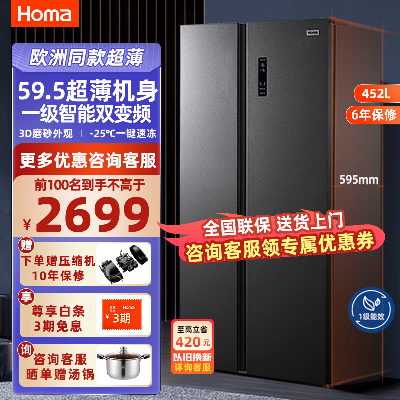 1、如何选择一款性价比高的奥马(Homa)超薄双开门冰箱？插图