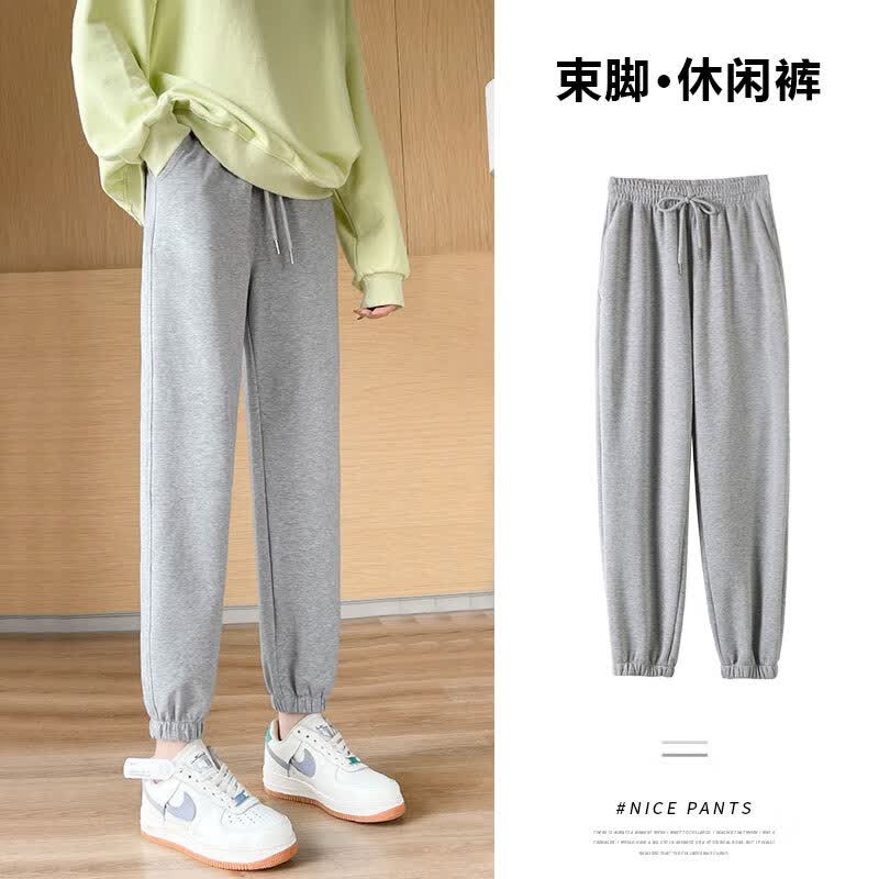 FitonTon运动裤女春秋外穿裤子宽松束脚裤显瘦百搭哈伦卫裤休闲裤 S怎么看?