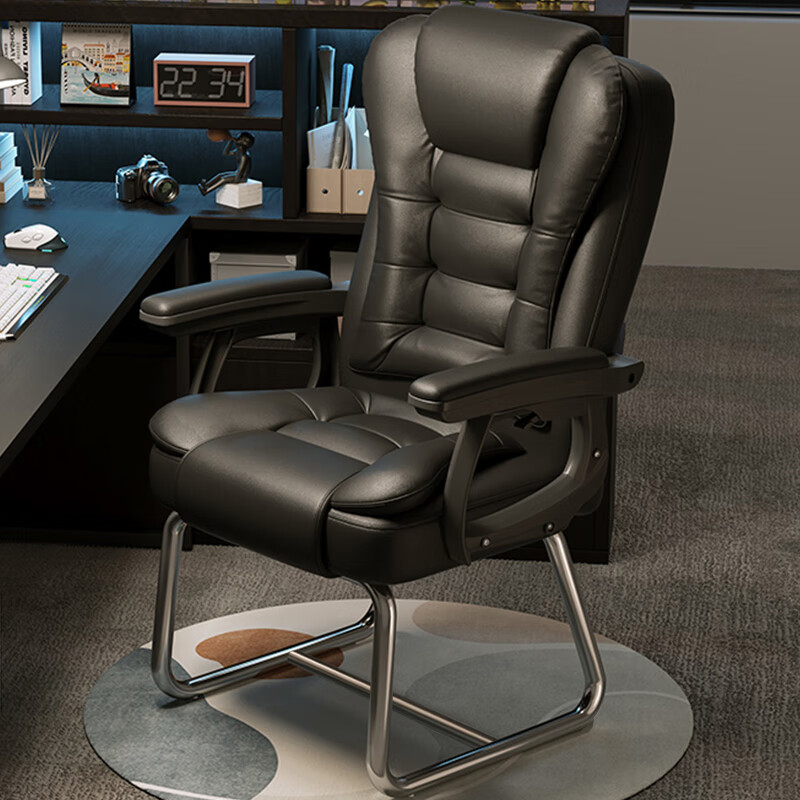 奥伦福特电竞椅办公椅家用舒适久坐直播座椅老板椅转椅人体工学椅电脑椅子 猫爪皮+乳胶【弓形】