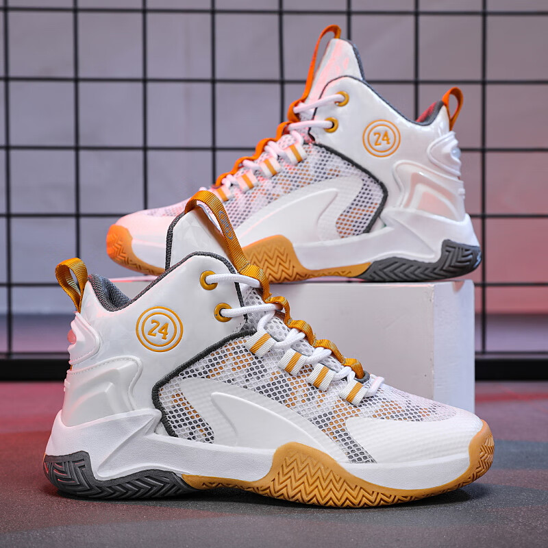 安涾科比24号儿童实战球鞋年秋季新款学生运动鞋青少年气垫篮2024