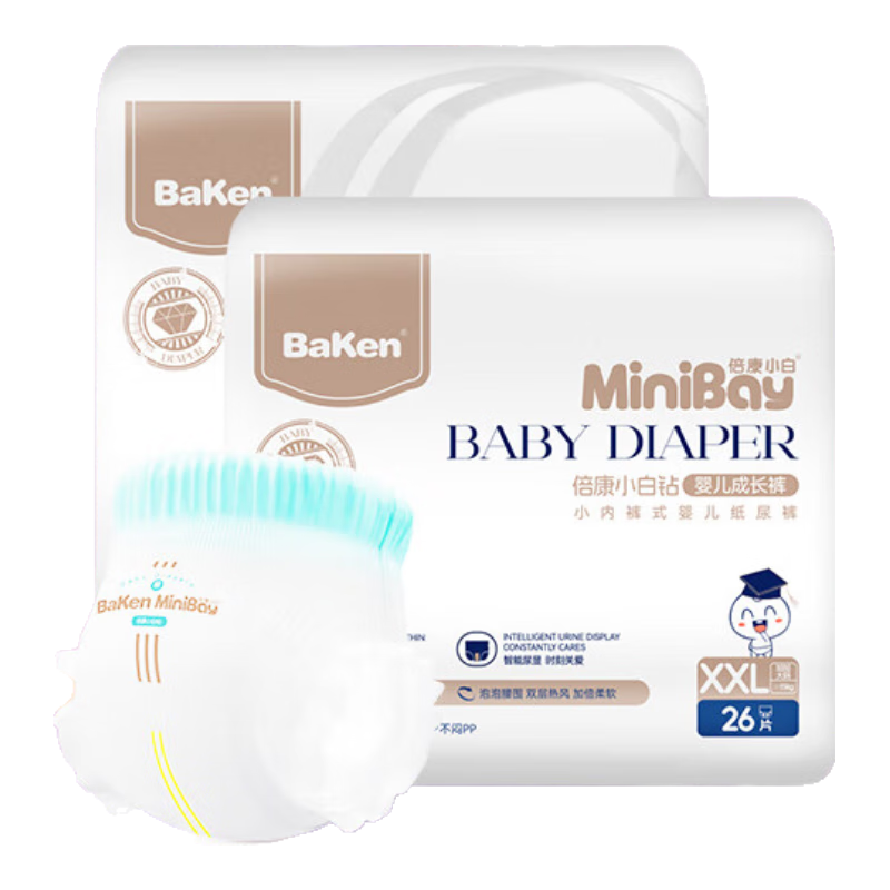 ����BakenС����������XXL52Ƭ(15kg����)Ӥ���ӼӴ���ɳ�����ʪ 48.21Ԫ