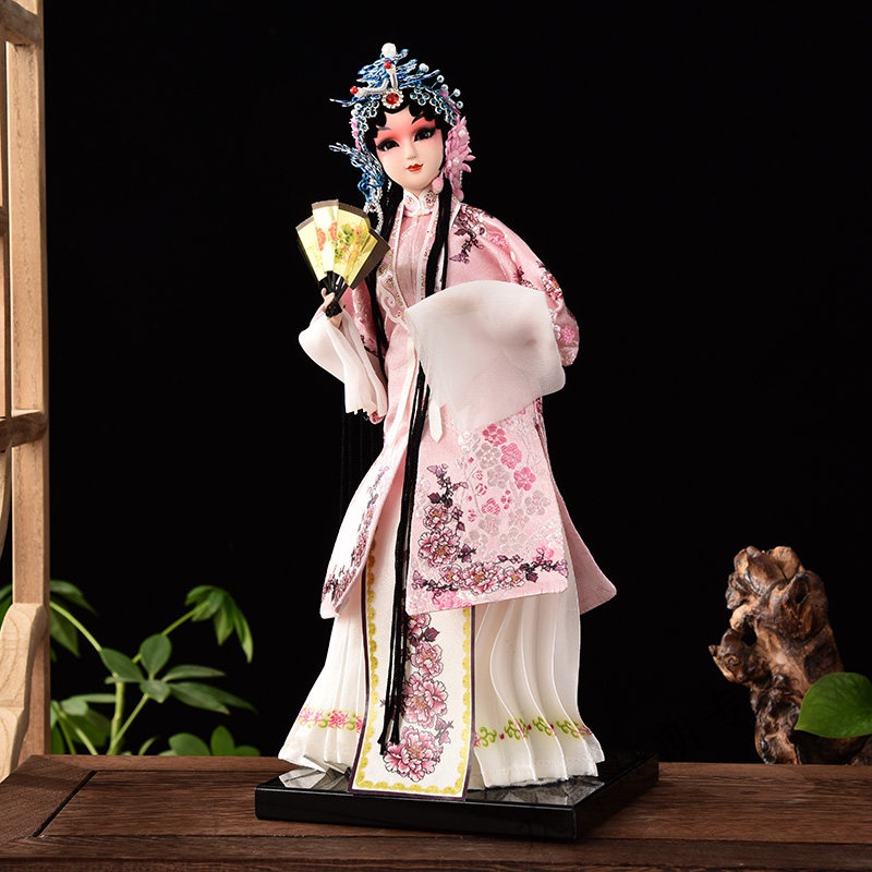 绢人中国风特色礼物戏曲人物摆件京剧人偶娃娃送老外纪念礼品 杜丽娘