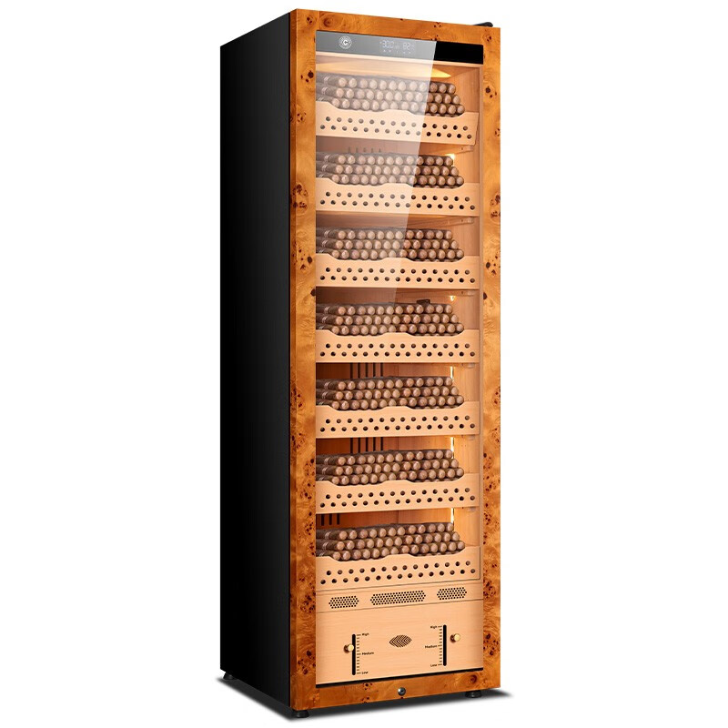 茄龙雪茄柜智能恒温恒湿家用嵌入式雪松木醇养雪茄保湿柜大容量烟盒