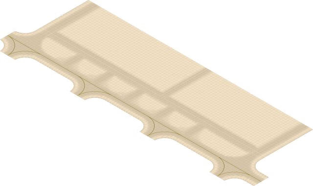 跑道 1:400机场地景机场建筑3d纸模diy手工客机民航飞机机场跑道模型