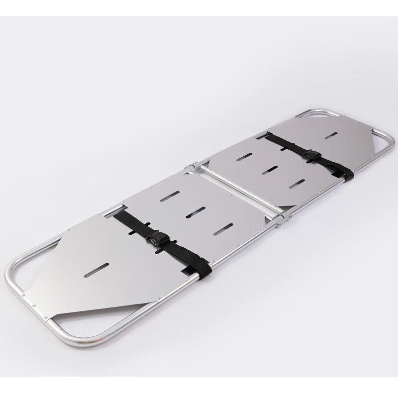 车铝合金折叠担架床医用急救担架担架硬担架 二块板铲式担架加安全带