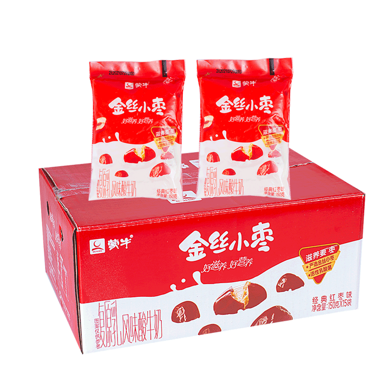 蒙牛红枣枸杞酸奶150g/袋酸牛奶益生菌发酵乳整箱酸奶早餐奶 红枣枸杞