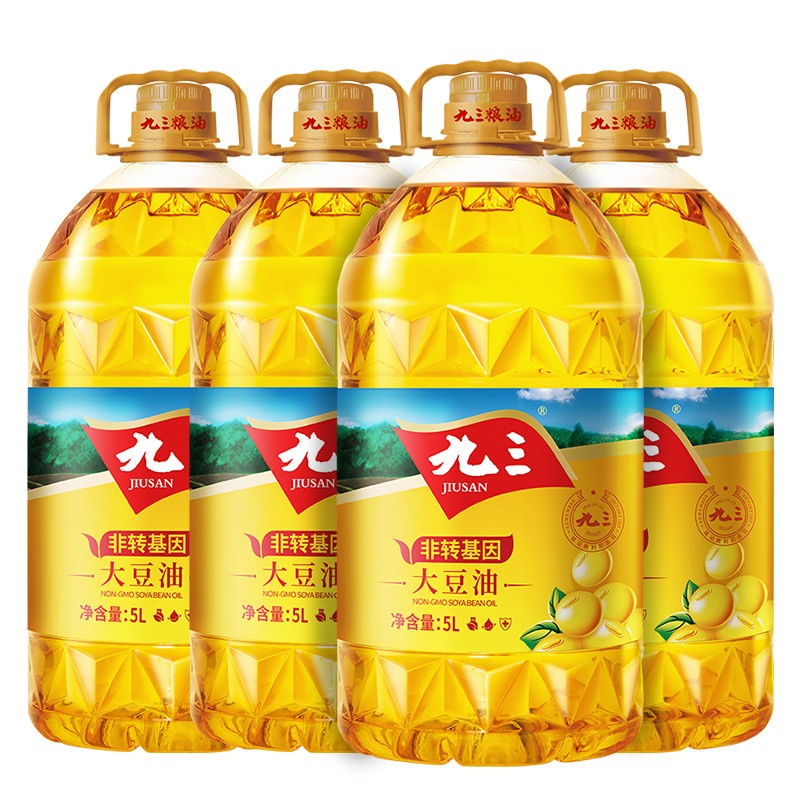 九三非转基因 一级大豆油5l*4桶 食用油