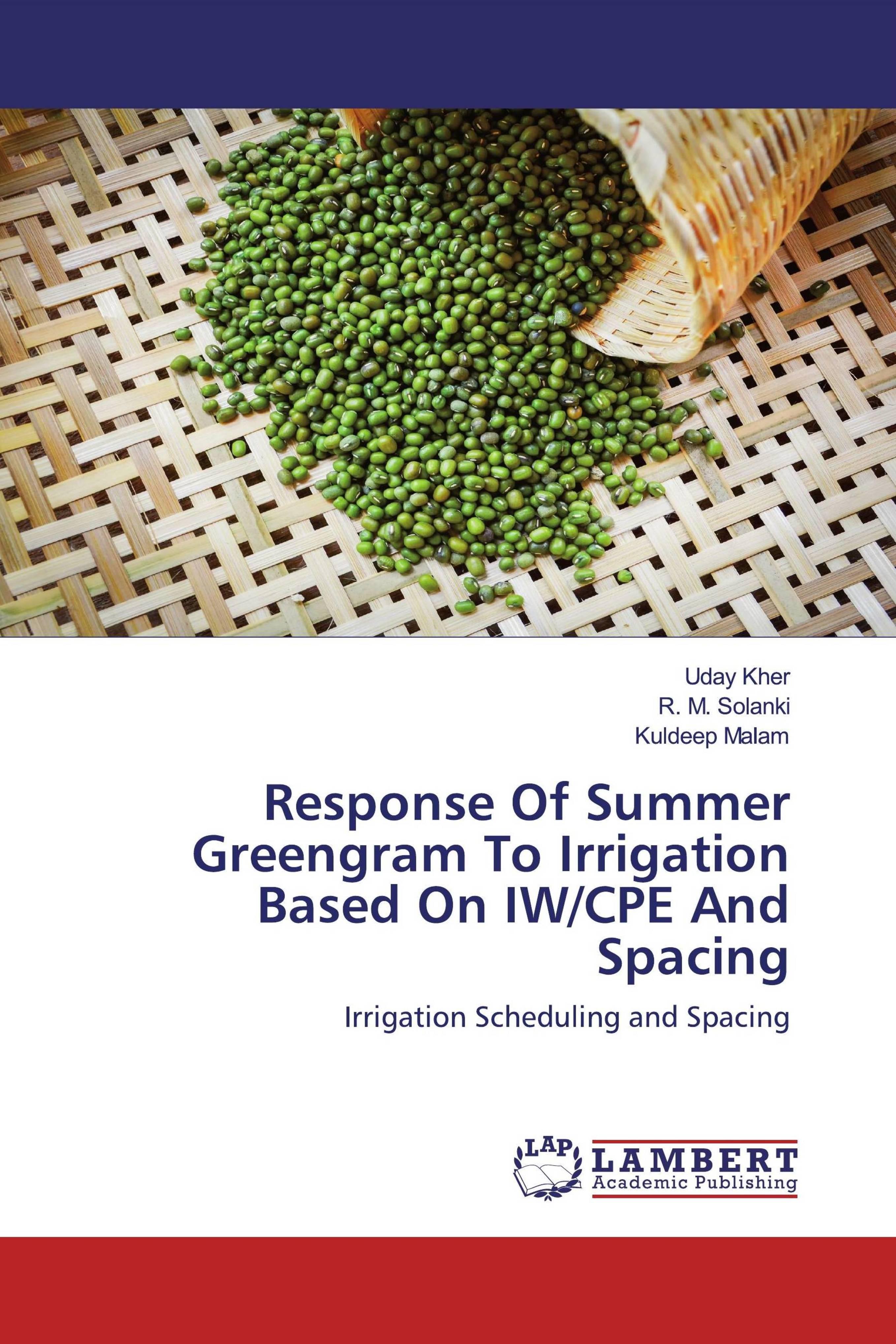 预订Response Of Summer Greengram To Irrigation Based