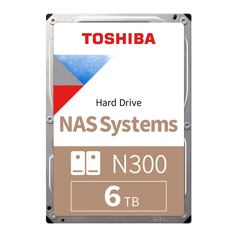 TOSHIBA 东芝 N300系列 3.5英寸 NAS硬盘 6TB（CMR、7200rpm、256MB）HDWG460