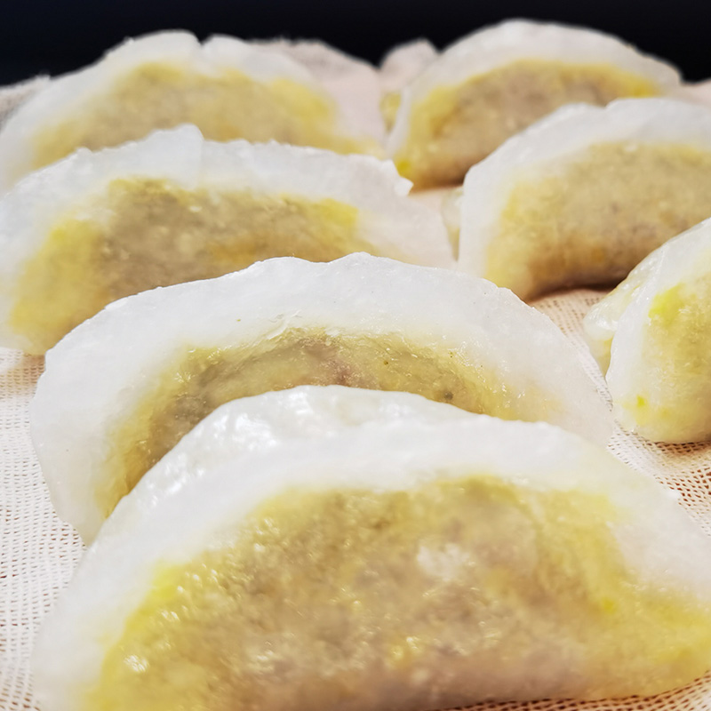 虎钢馋水晶蒸饺东北农家手工粉面大饺子荤素肉馅粉面蒸 白菜肉500g