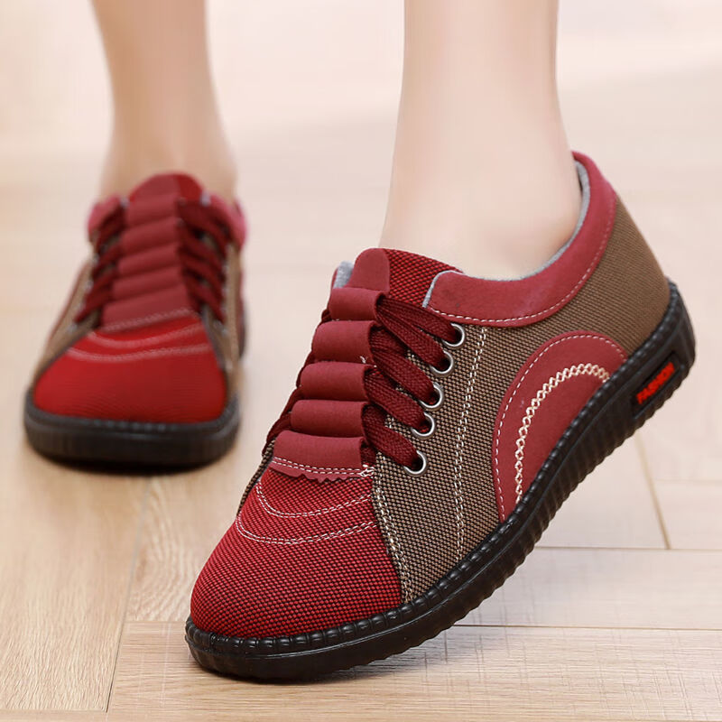 鞋厨房鞋子女麦当劳工作鞋防滑餐饮服务员女鞋软底老北京布鞋上班鞋