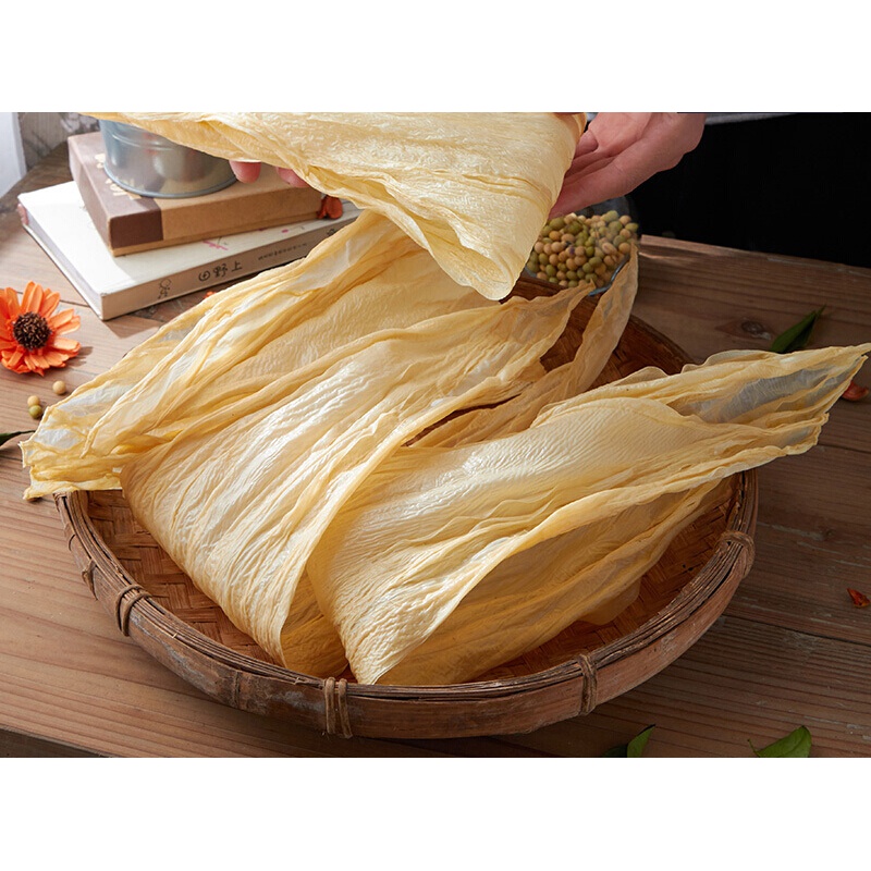 虎钢馋广东阳山特产农家手工腐竹干货纯正500g黄豆制支竹火锅配菜