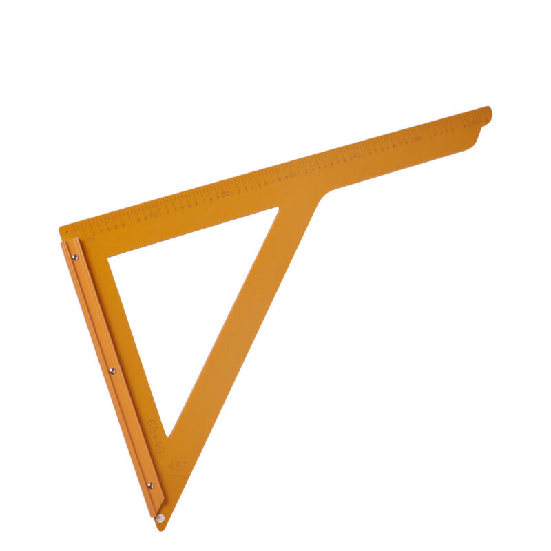 黛庭木工三角尺65x40厘米45度90度大角尺激光刻字电木直角 靠尺拐尺铝