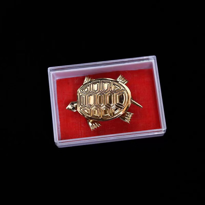 金龟金属抖龟抖动乌龟传统民间手工艺品摇晃金色小乌龟 8090怀旧玩具